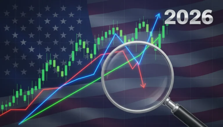 ADX indicator analyzing 2026 US stock market trend strength