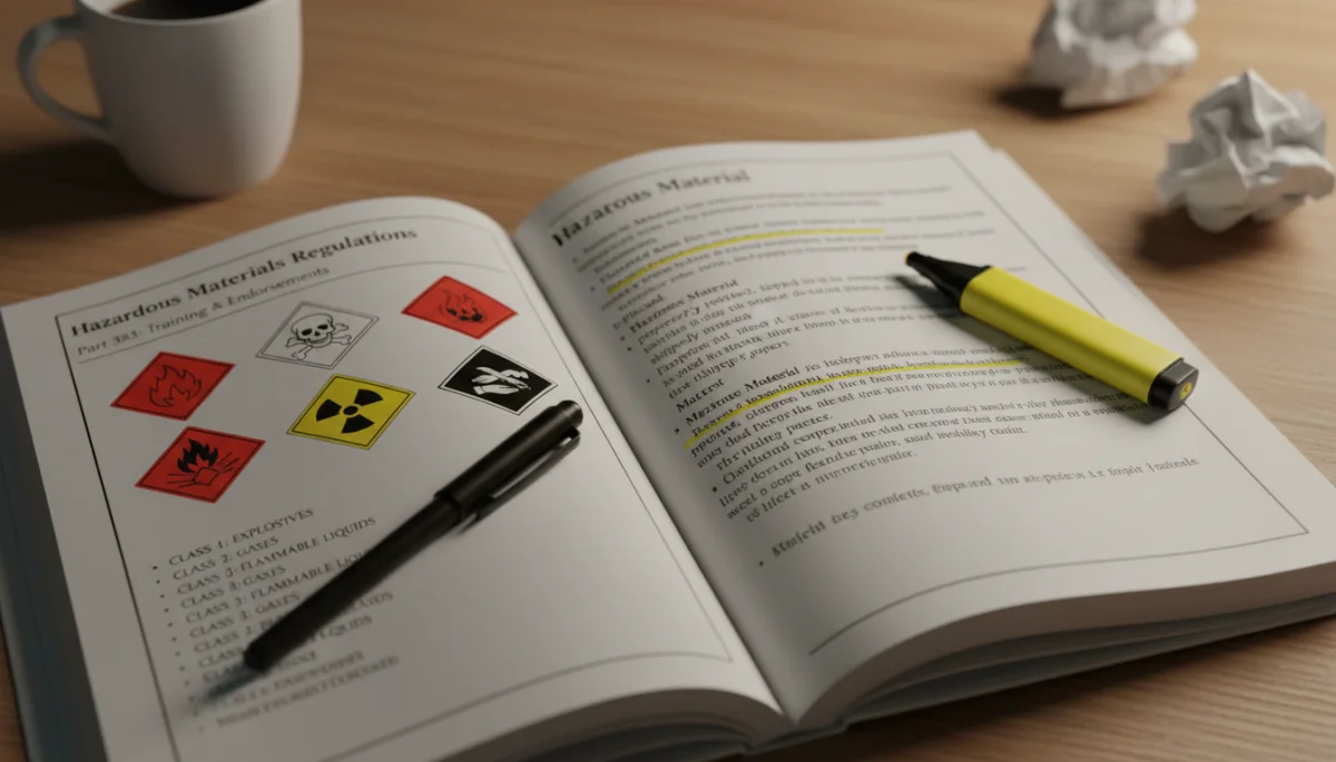 Studying the 2026 CDL hazardous materials endorsement changes handbook