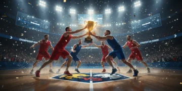 Dynamic championship battle with trophy at stake