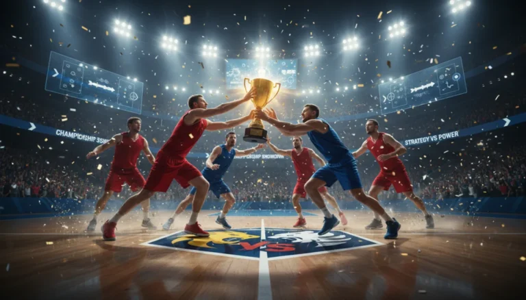 Dynamic championship battle with trophy at stake