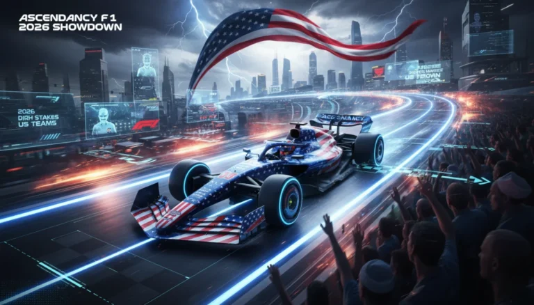 Futuristic F1 car representing US teams in the 2026 driver market