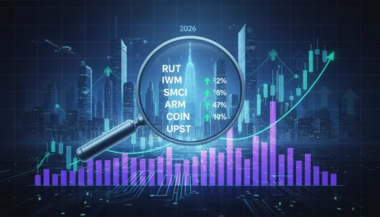 Volume Price Analysis chart with US small-cap stock tickers and financial growth