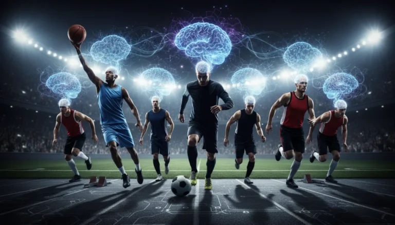 Athletes demonstrating mental focus and determination in a high-stakes sports environment, representing the growing role of sports psychology.